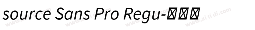 source Sans Pro Regu字体转换